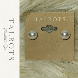 Faux Pearl Stud Earrings | Talbots